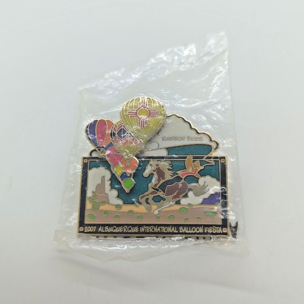 Vintage 2007 Albuquerque Hot Air Balloon Fiesta Enamel Pin Souvenir